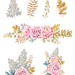 手绘玫瑰鲜花元素_PNG：