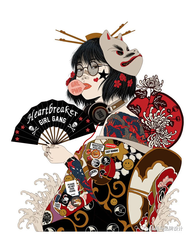 插画丨复古个性的街头涂鸦风,传统与现代的.