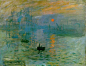 印象派的名字来源于1874年反官方沙龙展的一群新辈画家联展中Monet的一幅叫做Impression, Sunset的画。评论家嘲讽此画笔触凌乱，有如草图一般，戏称只画出“Impression”（印象），遂得名。