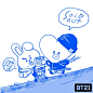 #田柾国天赐歌者#️#田柾国存在即可爱#【官网】180209 BT21官网更新cooky相关壁纸6p