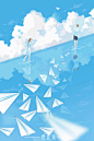向海风许愿 在山海相见_燃北柒__插画师作品_涂鸦王国gracg.com