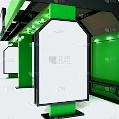 布告栏,太空,巴士站的海报,公共汽车站,留白,绘画插图,金属,停止标志,白色,布告