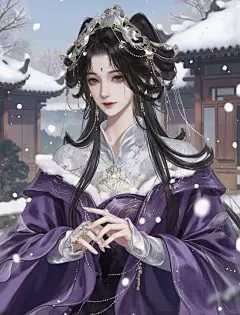 可商用素材 | 古装大小姐 国风插画 书插 - 小红书