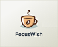 FocusWish 咖啡杯 心理咨询 休闲 咖啡豆 饮品 杯子 商标设计  图标 图形 标志 logo 国外 外国 国内 品牌 设计 创意 欣赏