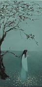 花落人独立
