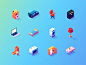 Itsy-Bitsy Illustrative Isometric Icons