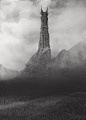 Barad-dûr: built by Sauron with the power of the One Ring, during the Second Age. The building took six hundred years to complete; it was the greatest fortress ever built since the Fall of Angband, and much of Sauron's personal power went into it.