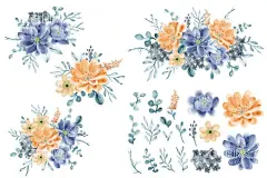 水彩花卉  - 源文件下载【酷图网】花卉,水彩花卉,花卉素材,素材花,叶子,复古花卉,玫瑰花,郁金香,百合花,水彩花,花朵,花,手绘花,水果,枫叶,水彩叶子,素材,高清花