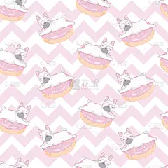 狗,爪子,四方连续纹样,法国斗牛犬,可爱的,纯种犬,梗犬,纺织品,壁纸,重复