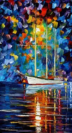 彩虹时刻——美国画家 Leonid afremov 作品欣赏集  （十九）