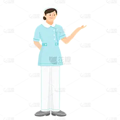 手绘-职业形象人物插画-护士