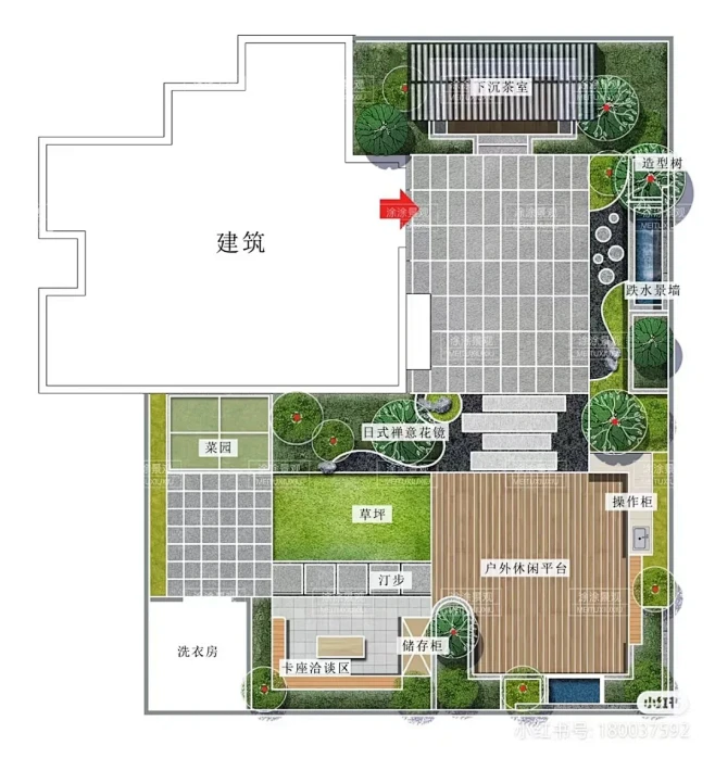 分享一组庭院景观设计平面图 - 小红书