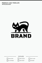 Black Cat Logo Template, #Affiliate #Cat #Black #Template #Logo