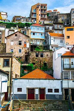 古老多彩的建筑，古典的建筑，古老的城市，狭窄的街道和波尔图的全景，葡萄牙的城市景观，欧洲