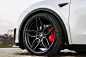 white-tesla-model-y-lowered-modified-black-aftermarket-wheels-adv1-flow-spec-a