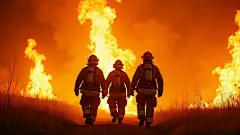 扑火火灾消防员救火灭火