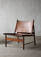 Jorge Zalszupin; Rosewood and Leather Lounge Chair, 1955.: 