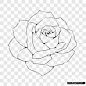 手绘的玫瑰花线稿装饰图案PNG图片➤来自 PNG搜索网 pngss.com 免费免扣png素材下载！