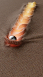 This may contain: an orange and yellow object on the ground
