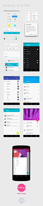 Useful Free Android L OS UI Kits and Elements