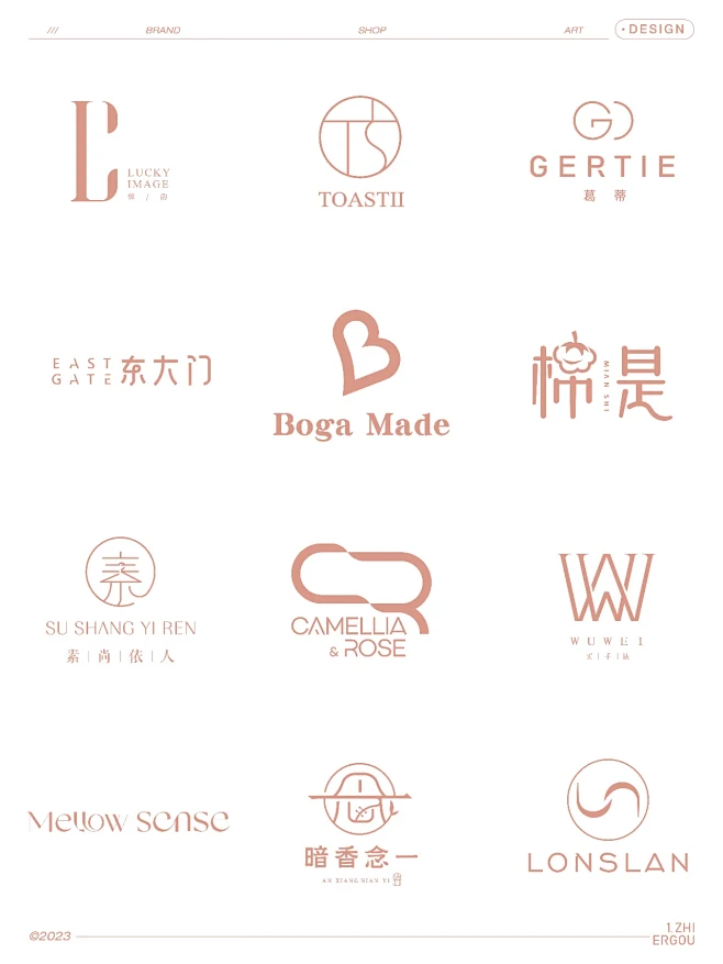 原创logo丨优雅个性的女装品牌作品合集-花瓣网