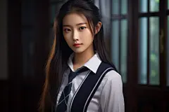 大学校园漂亮女学生毕业写真