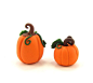 Polymer Clay Pumpkins: 