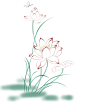 线条 绘画 花鸟 古风 图片 水墨水彩免抠png图片壁纸