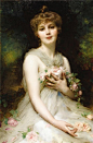《美丽的年轻女士》艾蒂安·阿道夫·皮奥特 (1850-1910)