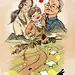 九九重阳佳节手绘风敬老团聚传统节日插画

