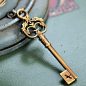 复古青铜项坠 吊坠 扣件 挂饰（守护钥匙） 手工DIY配件 