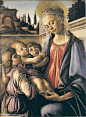 圣母子与两位天使 - madonna and child and two angels