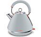 Buy MORPHY RICHARDS Rose Gold Collection 102040 Traditional Kettle - Grey & Rose Gold | Free Delivery | Currys