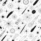 Holiday Christmas seamless pattern with stars, com