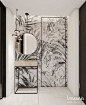 Pour fondre la porte de la buanderie dans un motif comme aç  #TropicalBathroominterior