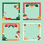 Free vector hand drawn christmas frames and borders collection