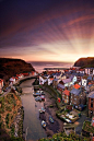 ~~Staithes Cityscape At Sunset ~ Yorkshire, England by John Short~~