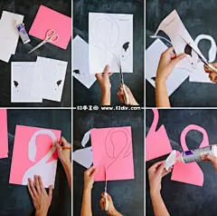 今天是一款漂亮的粉红色天鹅的贺卡手工，也是运用了剪纸粘贴的方式，昨天的长颈鹿可以送给男小朋友，这款天鹅就可以送给女小朋友了。 #手工#  #DIY#