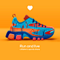 RUN AND LIVE. Shoes concept.