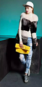 COCOON可可尼女装2015冬季新款皮草外套搭配画册