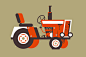 Tractor : Tractor design, part of a printed card series.