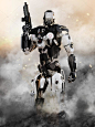 机器人未来警察装甲的机甲武器行动背景