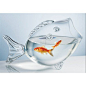 CLEAR FISH BOWL - CLEAR FISH SHAPED BOWL的图片