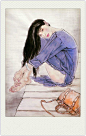 论水墨画色彩的艺术价值，诱惑水墨画仕女图赏析，人体国画的巅峰之作