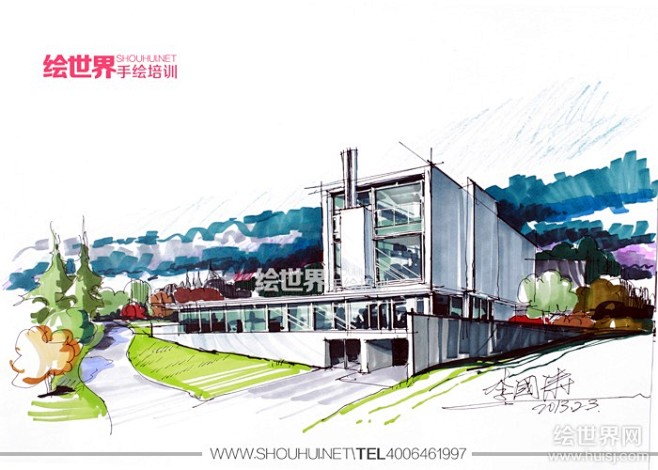 绘世界手绘---李国涛建筑手绘，值得大家...