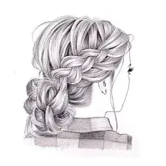 速写人物《头发》