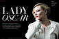 穿西装的女王！奥斯卡影后凯特·布兰切特 (Cate Blanchett) 登《Vanity Fair》杂志法国版2014年4月刊封面