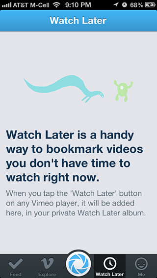 Vimeo iPhone empty d...