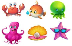 Beach slots game art