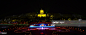 Image show a light show at the Summer Palace prior to a new year count-down event on December 31, 2012 in Beijing, China.